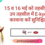 किसान सम्मान निधि की 14वीं किश्त केवल E-kyc से जुड़े किसानों को होगी जारी- सुमित खिमटा..