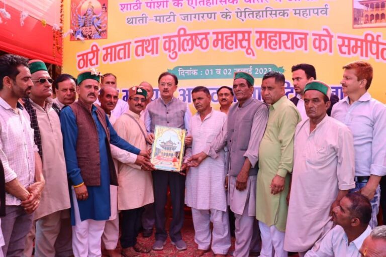 उद्योग मंत्री ने 9. 63 करोड़ के मागनल चॉंदपुर चूंकोली-चिम्मू सम्पर्क मार्ग की रखी आधारशिला..
