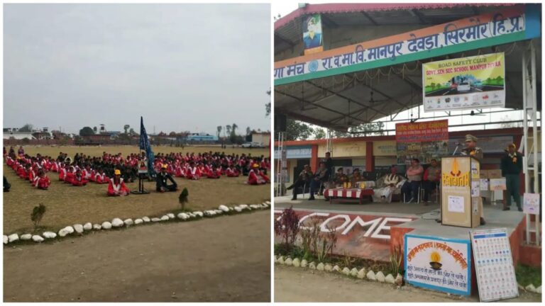 मानपुर देवड़ा स्कूल में रोड सेफ्टी क्लब के सदस्यों ने किया बच्चों को जागरूक..