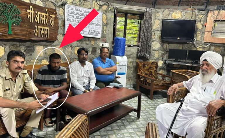 माजरा बाजार में मिला अज्ञात व्यक्ति ‘मेरा गाँव मेरा देश एक सहारा’ संस्था द्वारा रेस्क्यू