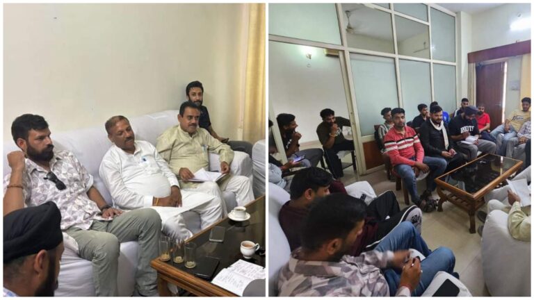 बीजेपी मंडल युवा मोर्चा की बैठक अध्यक्ष चरणजीत चौधरी की अध्यक्षता में संपन्न